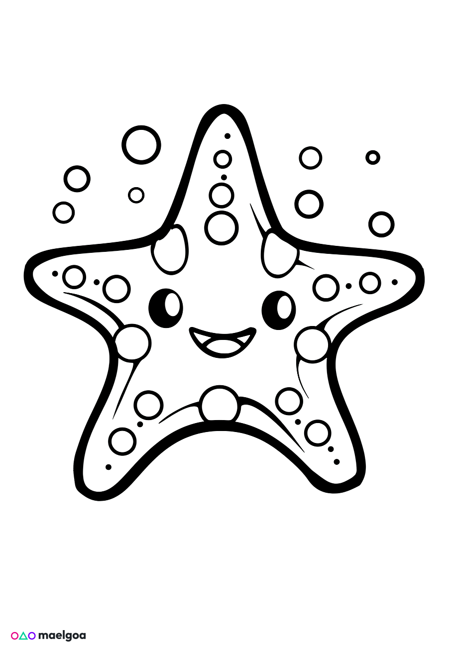 Image gratuite Coloriage étoile de mer 1