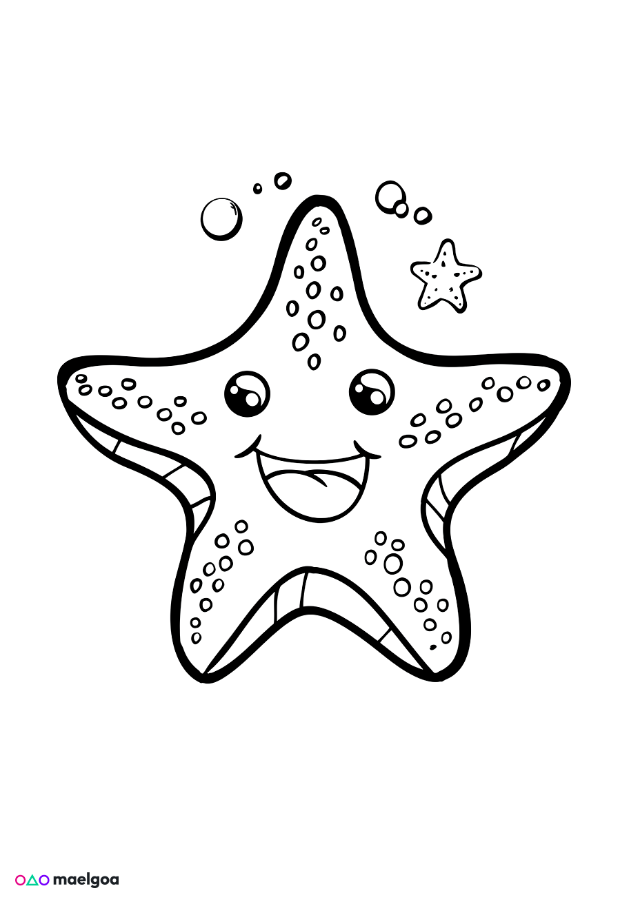 Image gratuite Coloriage étoile de mer 3