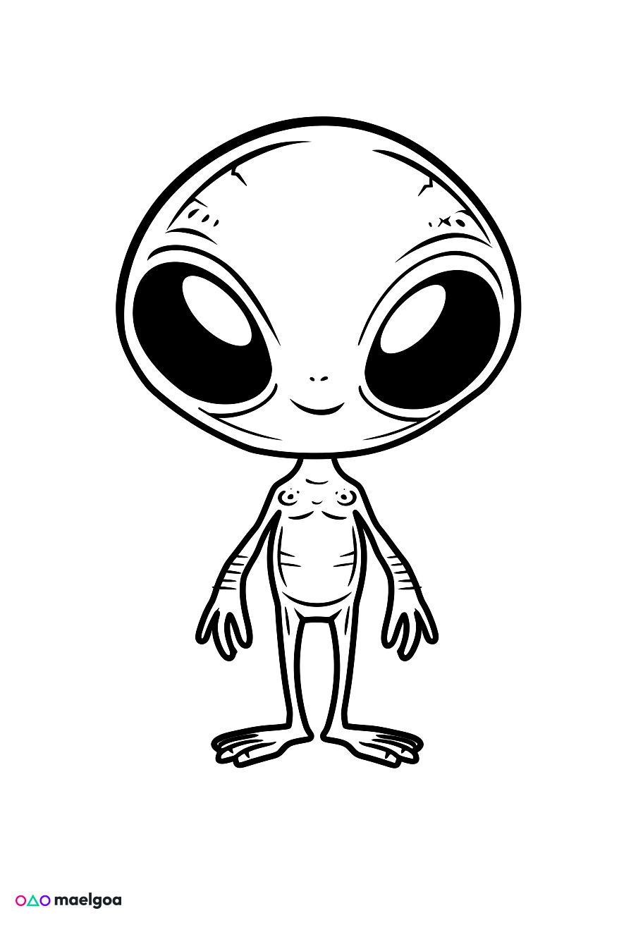 Image gratuite Coloriage extraterrestre 1