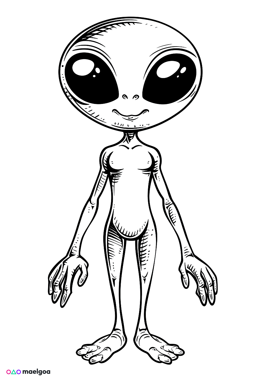 Image gratuite Coloriage extraterrestre 2