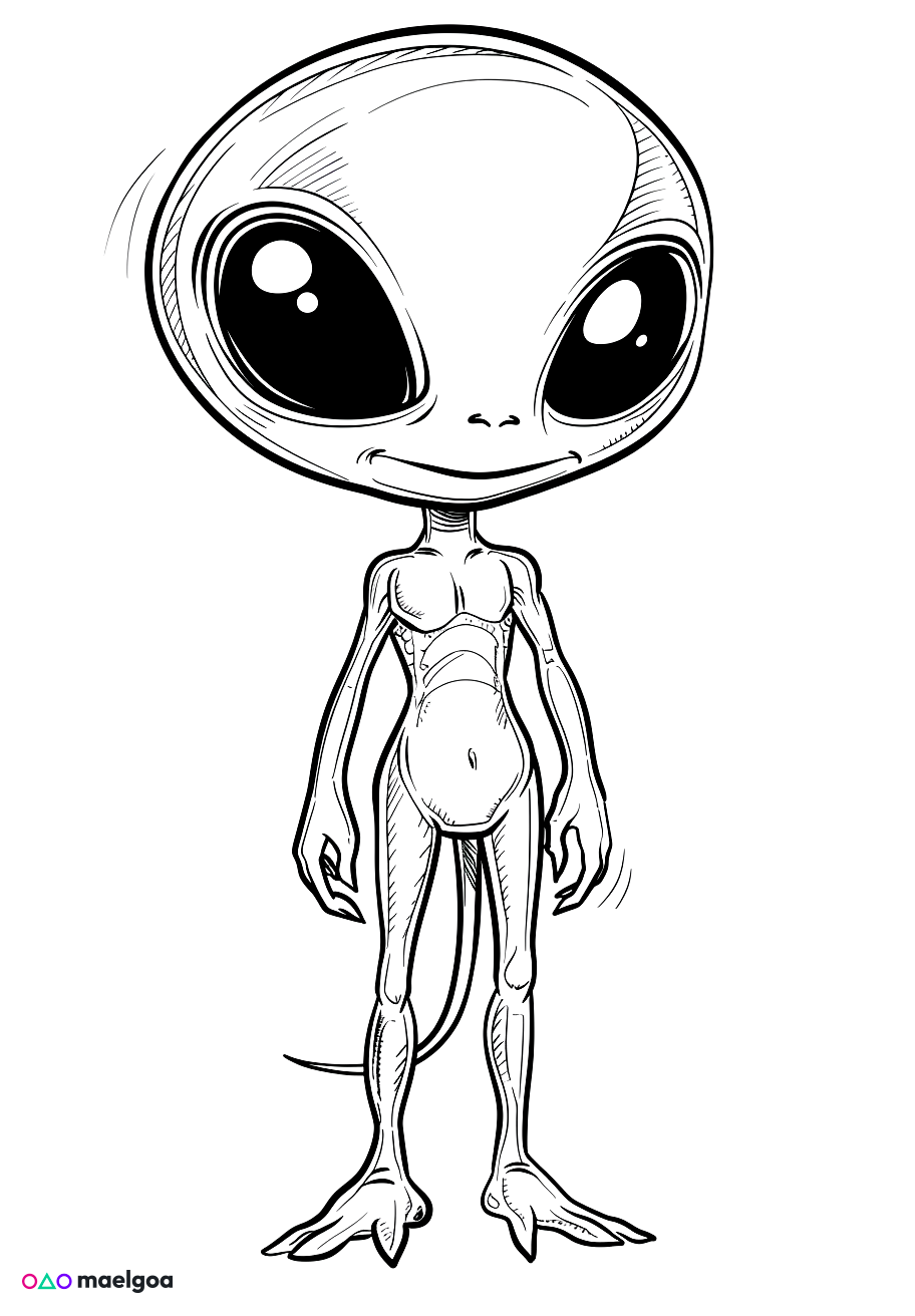 Image gratuite Coloriage extraterrestre 3