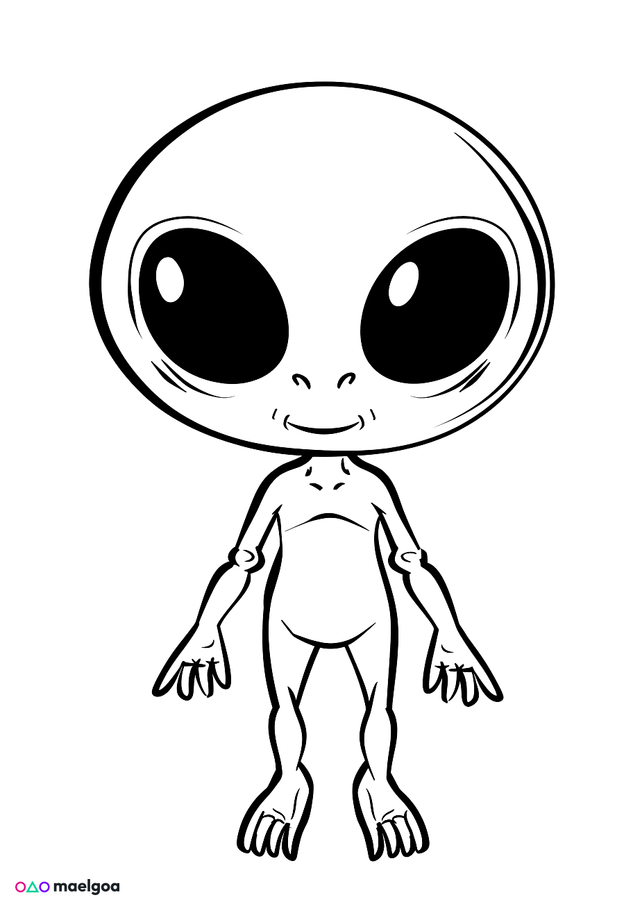 Image gratuite Coloriage extraterrestre 4