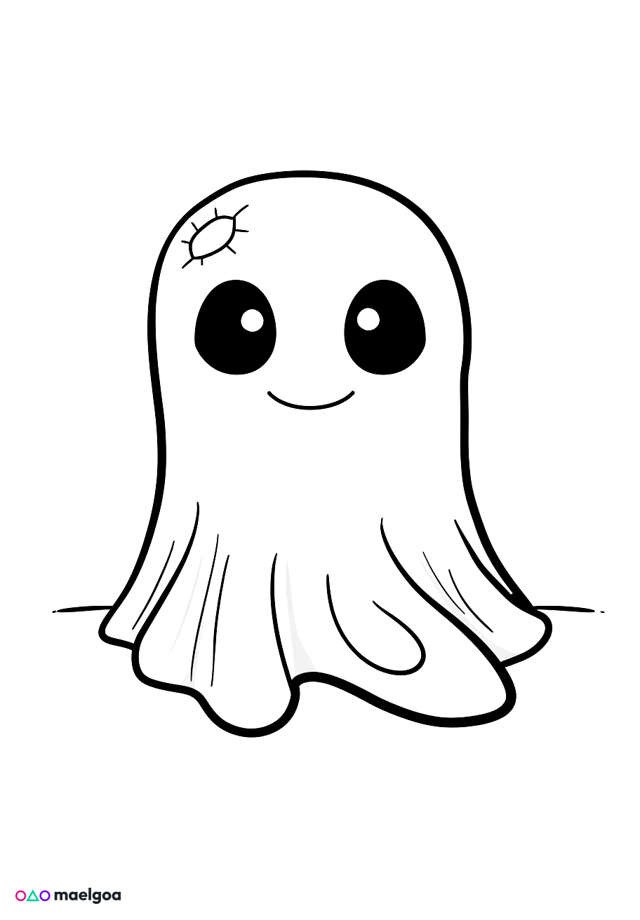 Image gratuite Coloriage fantôme 1