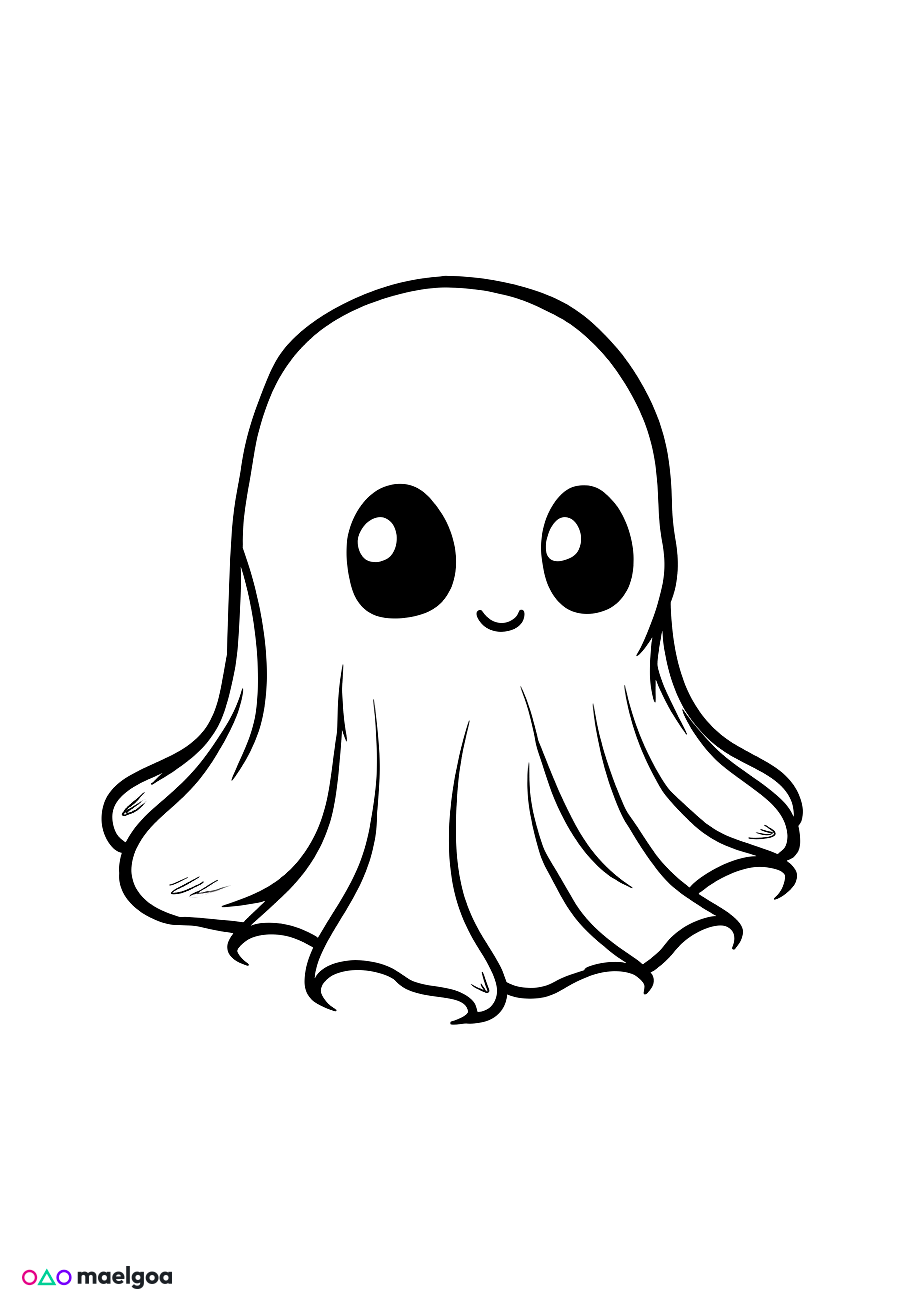 Image gratuite Coloriage fantôme 2