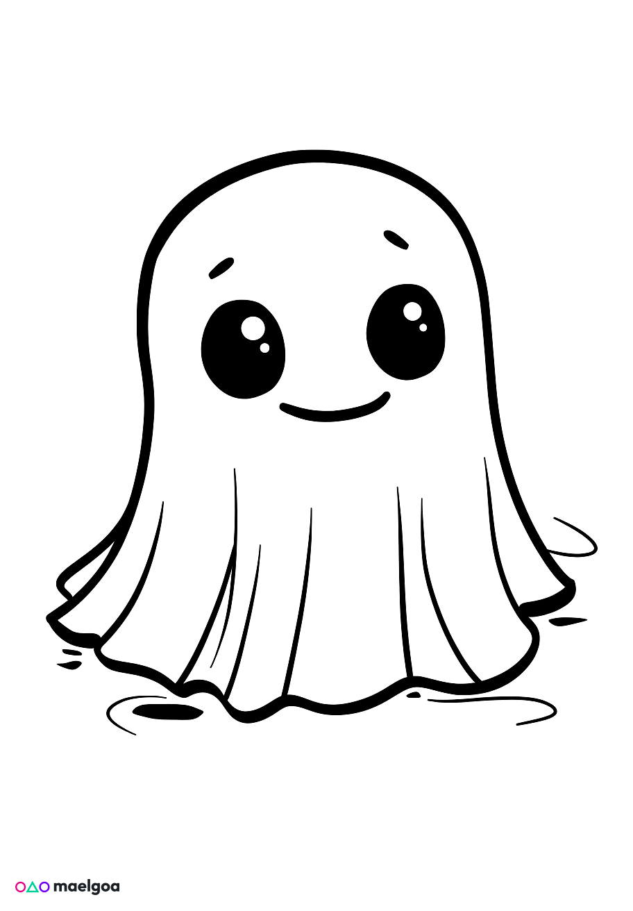 Image gratuite Coloriage fantôme 3