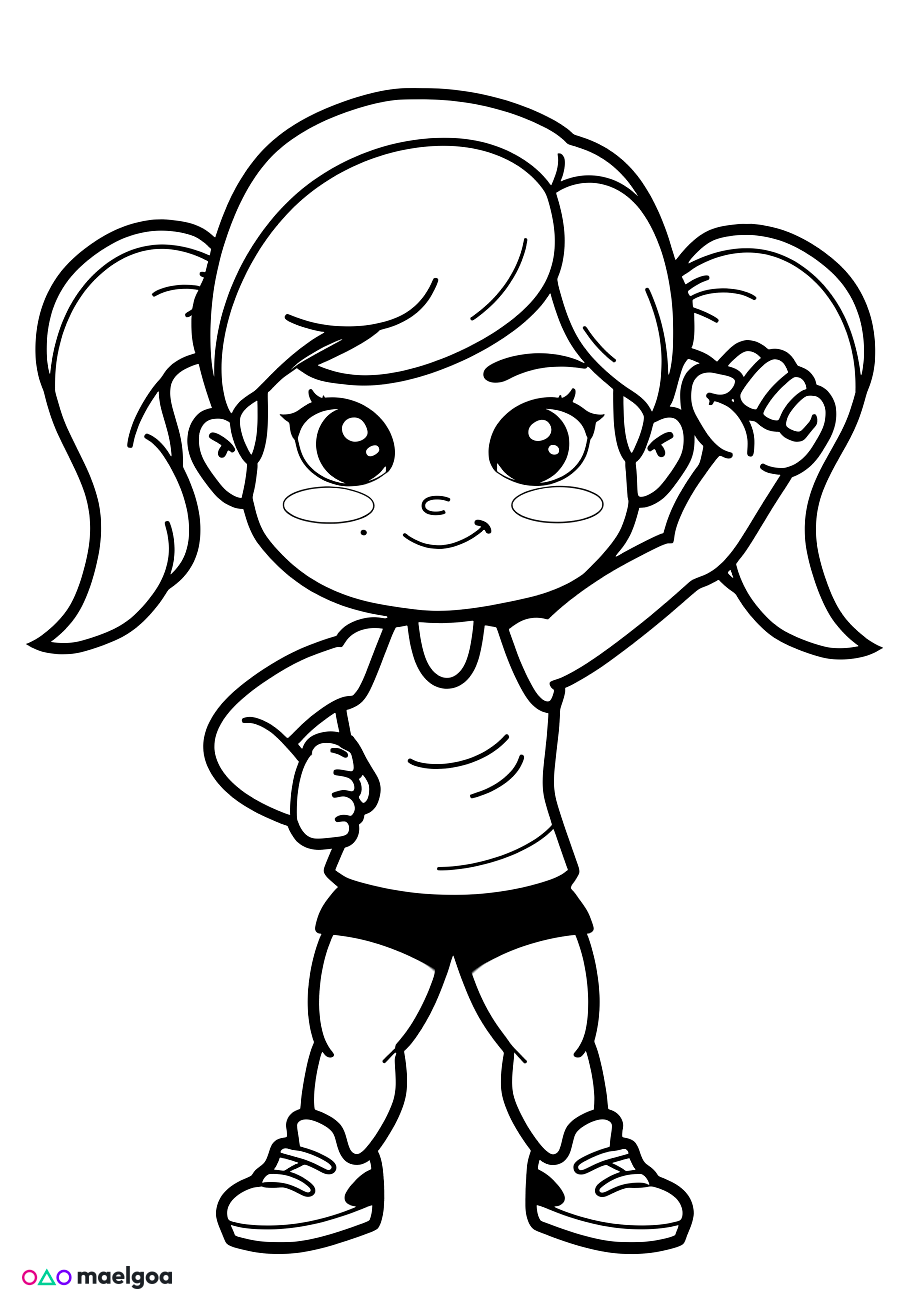Image gratuite Coloriage fitness 1