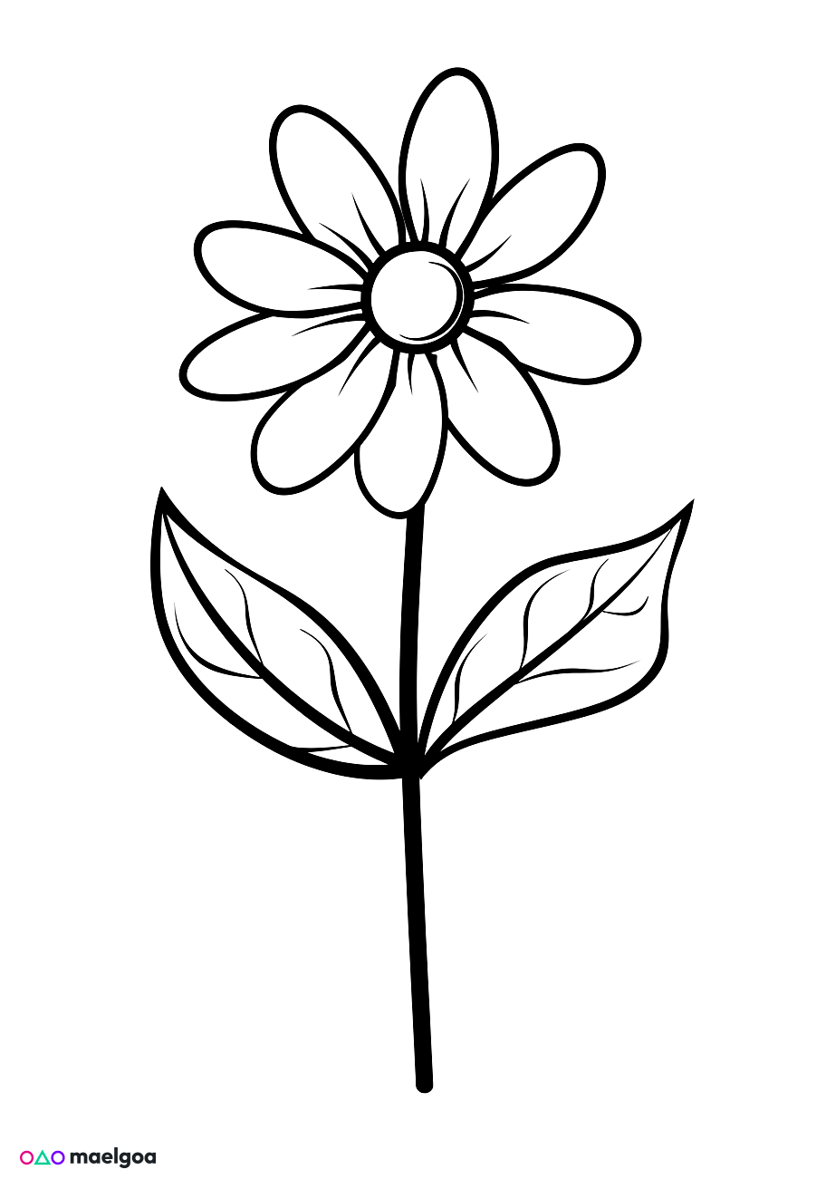 Image gratuite Coloriage fleur 1