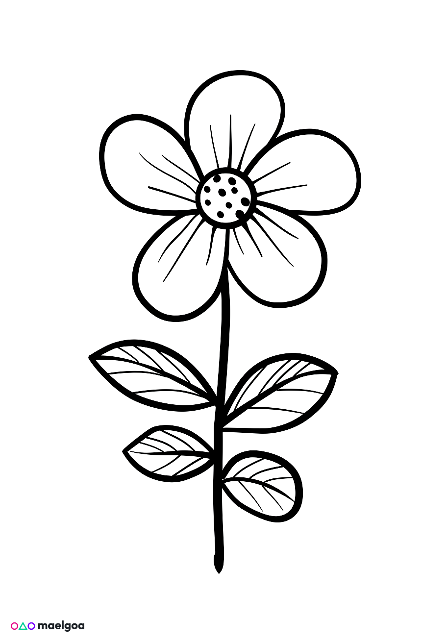 Image gratuite Coloriage fleur 2