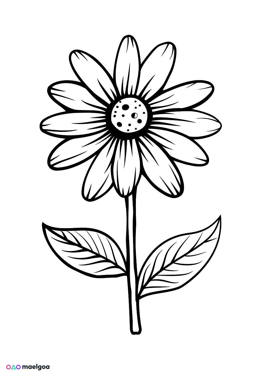 Image gratuite Coloriage fleur 3