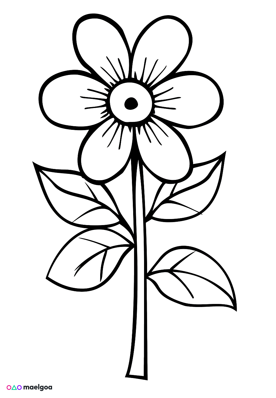 Image gratuite Coloriage fleur 5