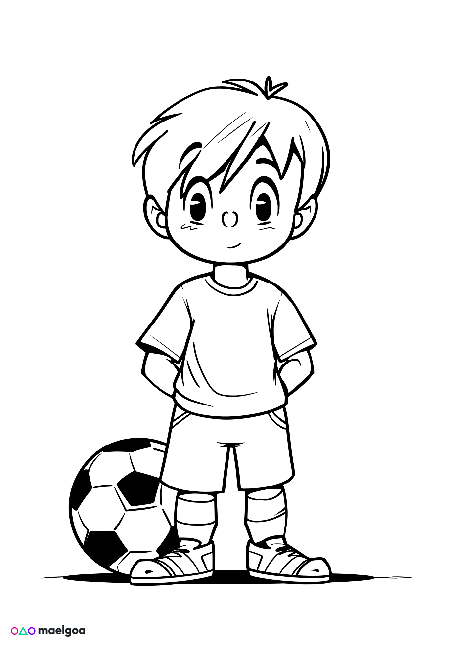Image gratuite Coloriage football 7