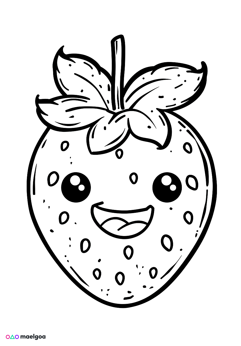 Image gratuite Coloriage fraise 1