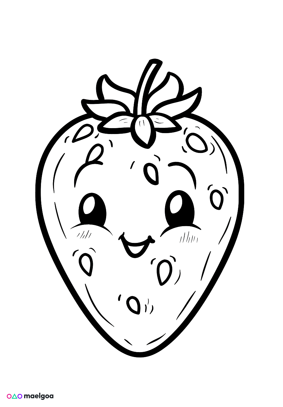 Image gratuite Coloriage fraise 3