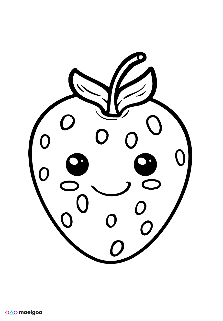 Image gratuite Coloriage fraise 4