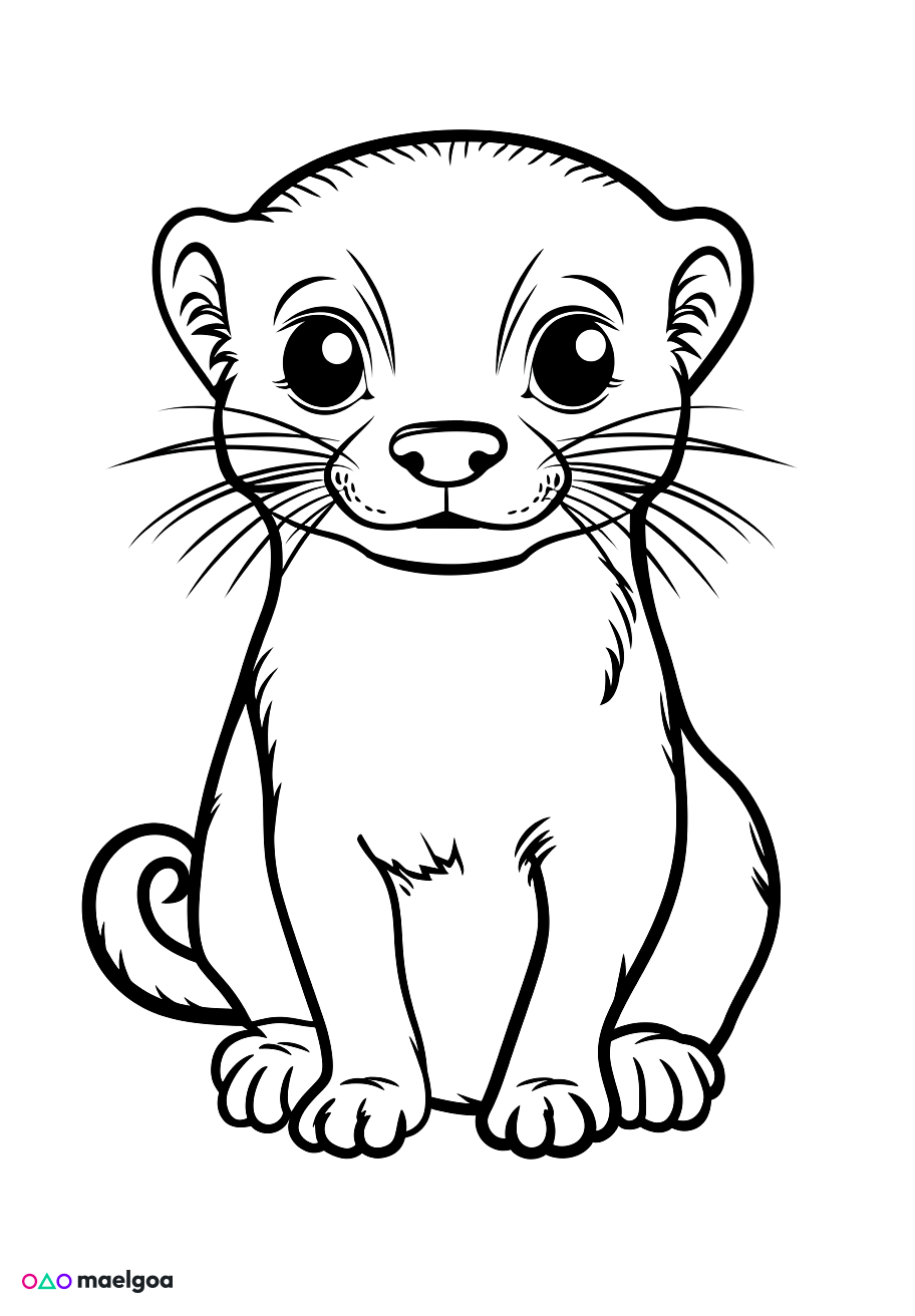 Image gratuite Coloriage furet 2