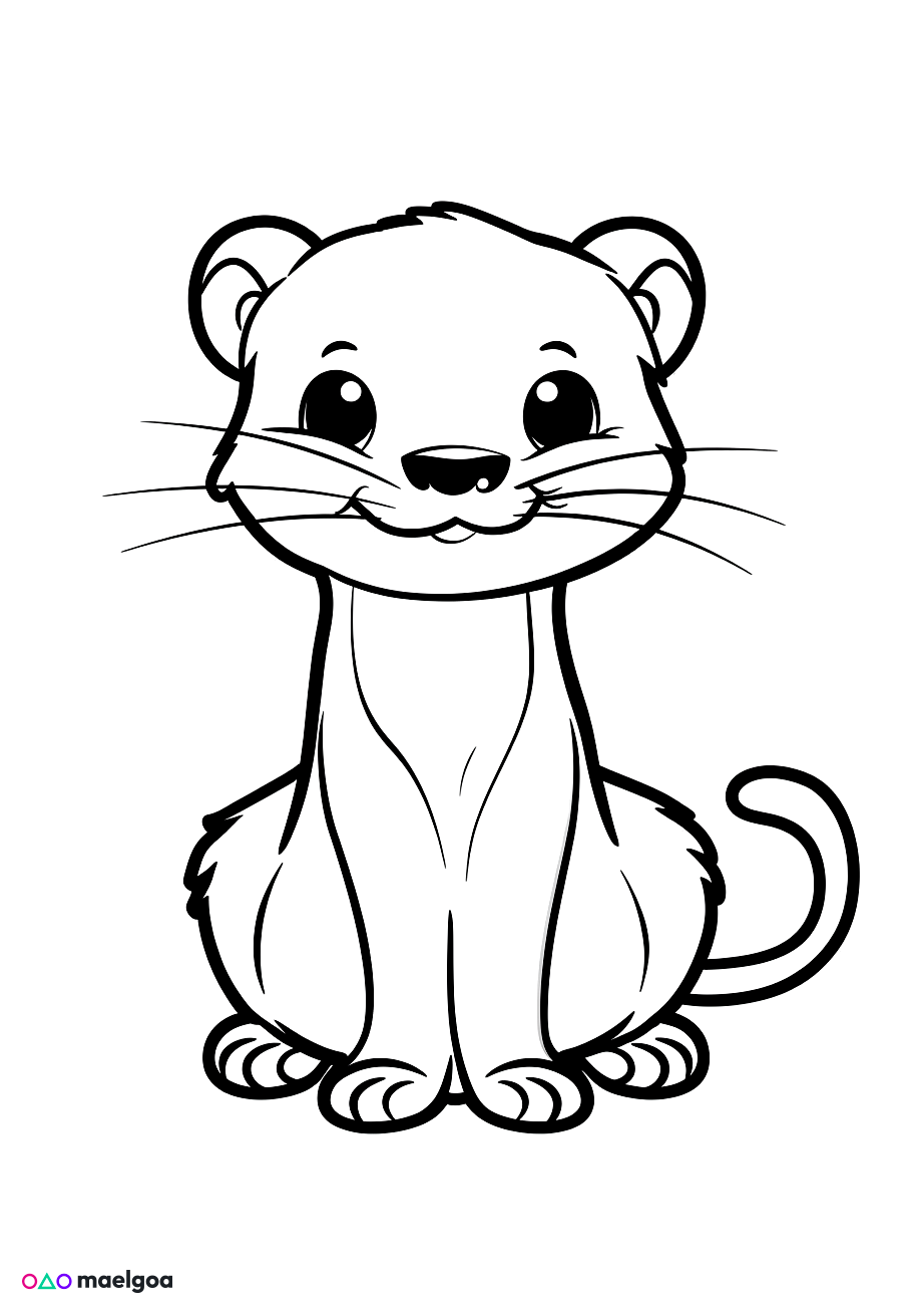 Image gratuite Coloriage furet 5
