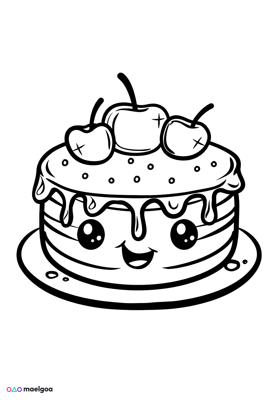 Image gratuite Coloriage gâteau 4