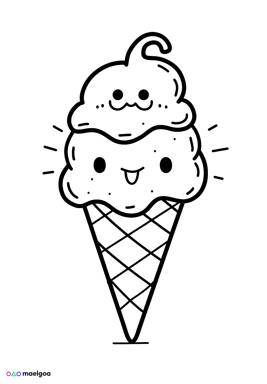 Image gratuite Coloriage glace 1