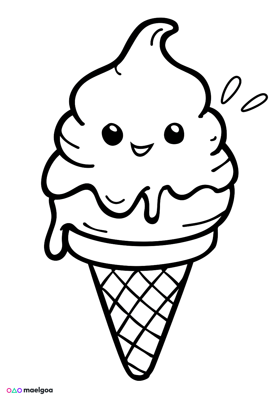 Image gratuite Coloriage glace 3