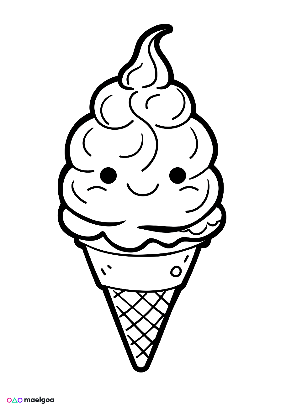 Image gratuite Coloriage glace 4