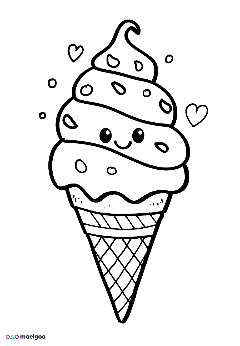 Image gratuite Coloriage glace 6