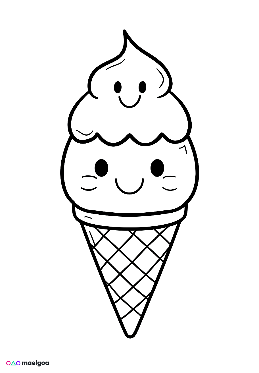 Image gratuite Coloriage glace 7