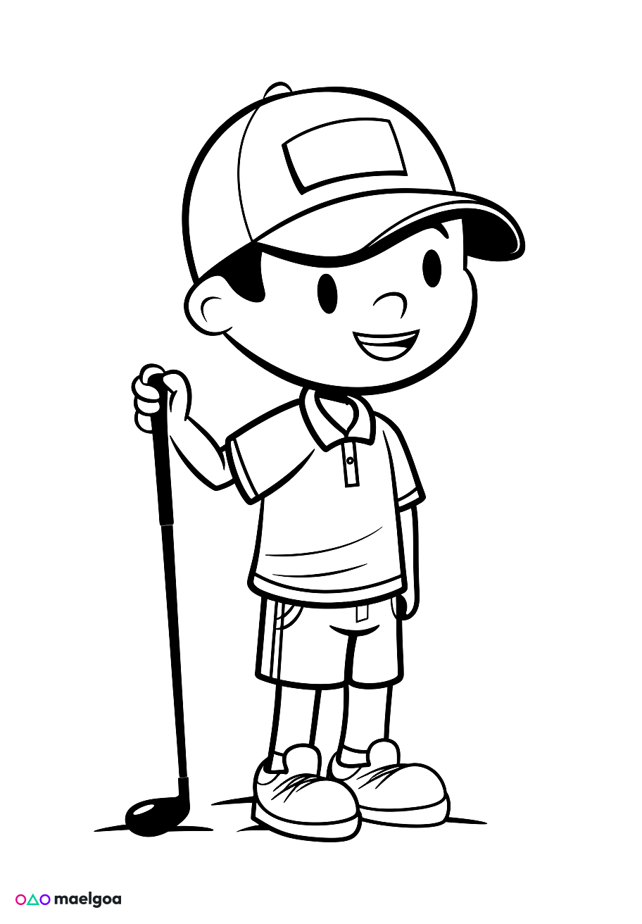 Image gratuite Coloriage golf 2