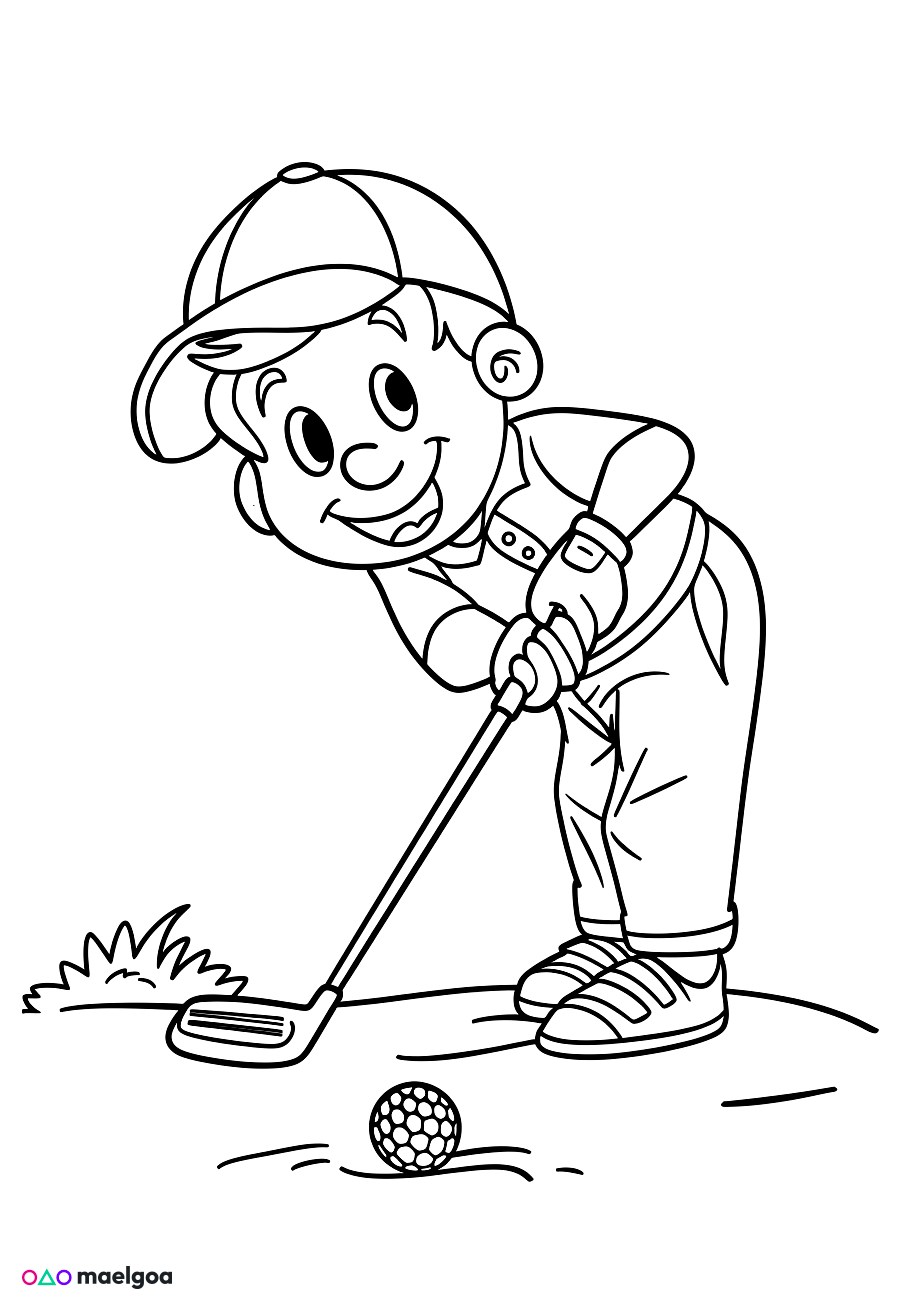 Image gratuite Coloriage golf 3