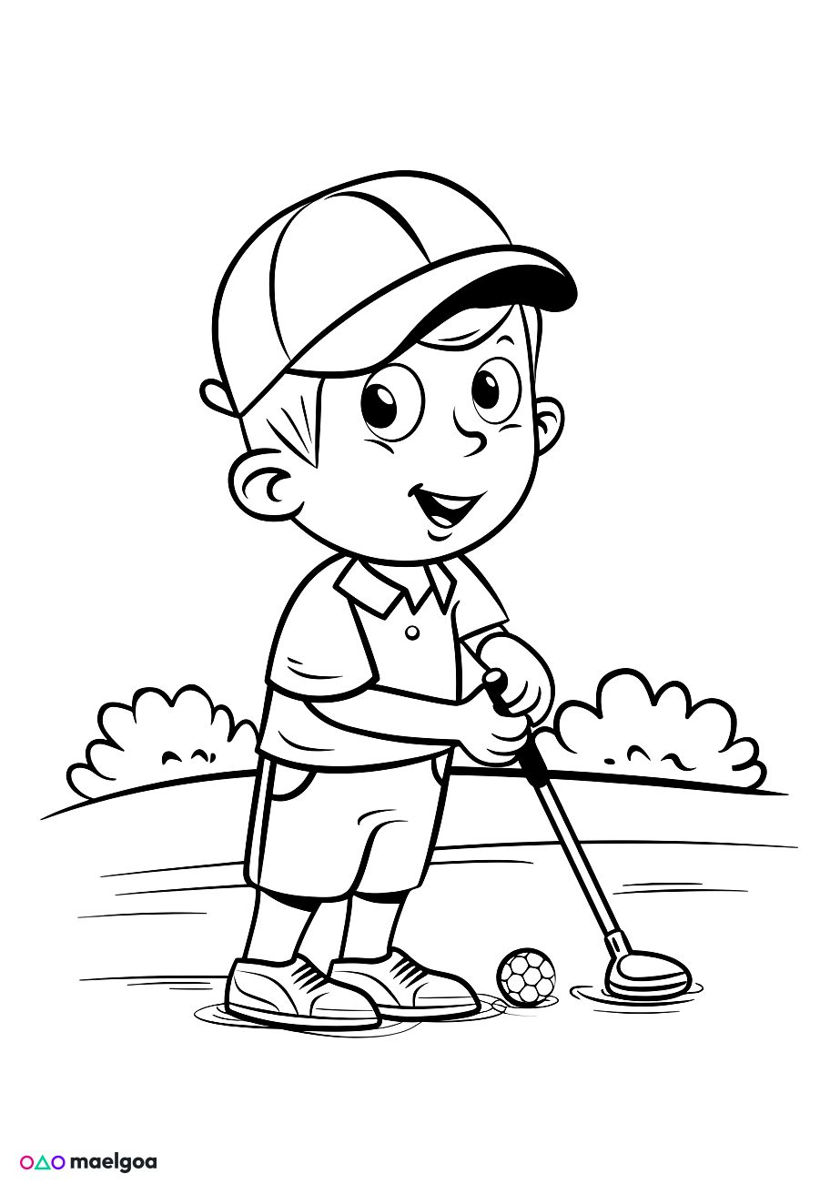 Image gratuite Coloriage golf 4