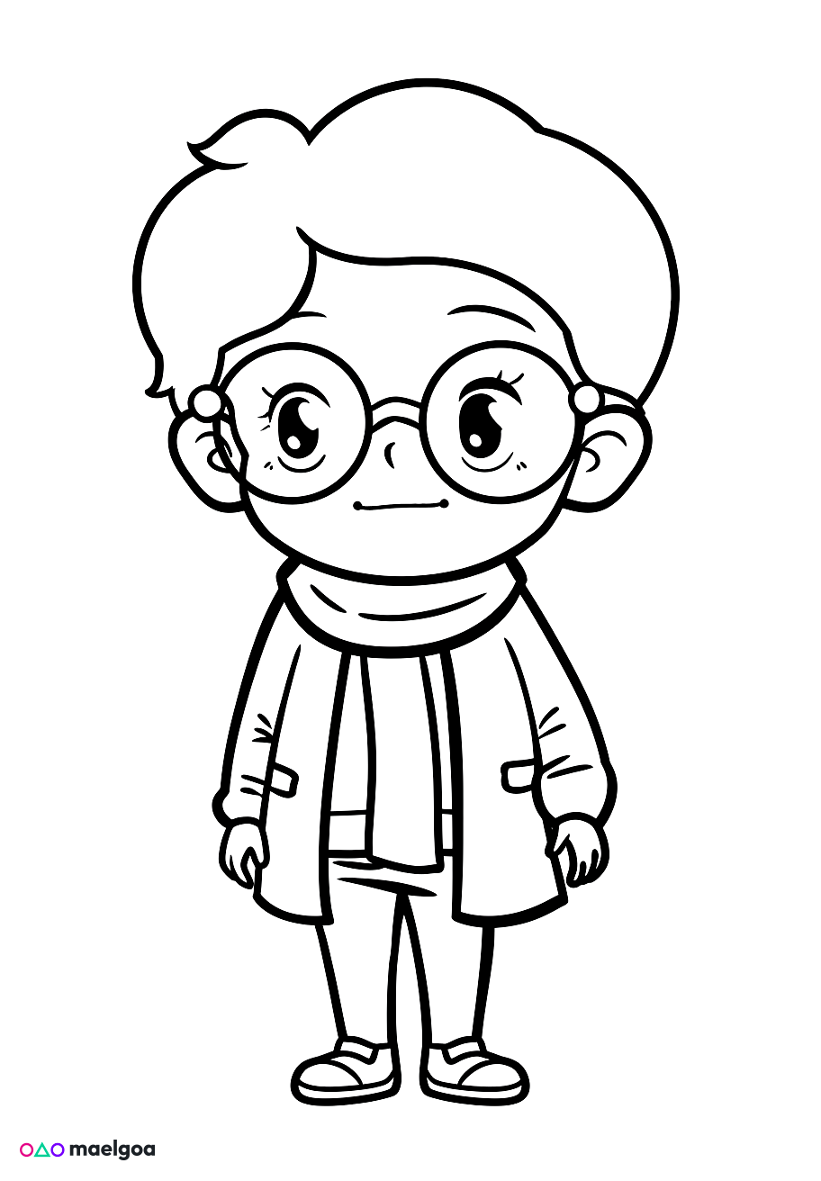 Image gratuite Coloriage grand-mère 2