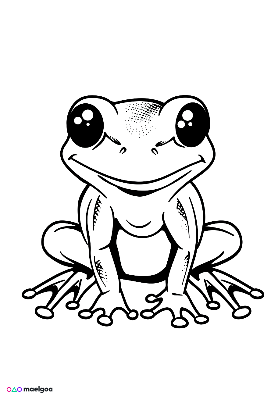 Image gratuite Coloriage grenouille 2