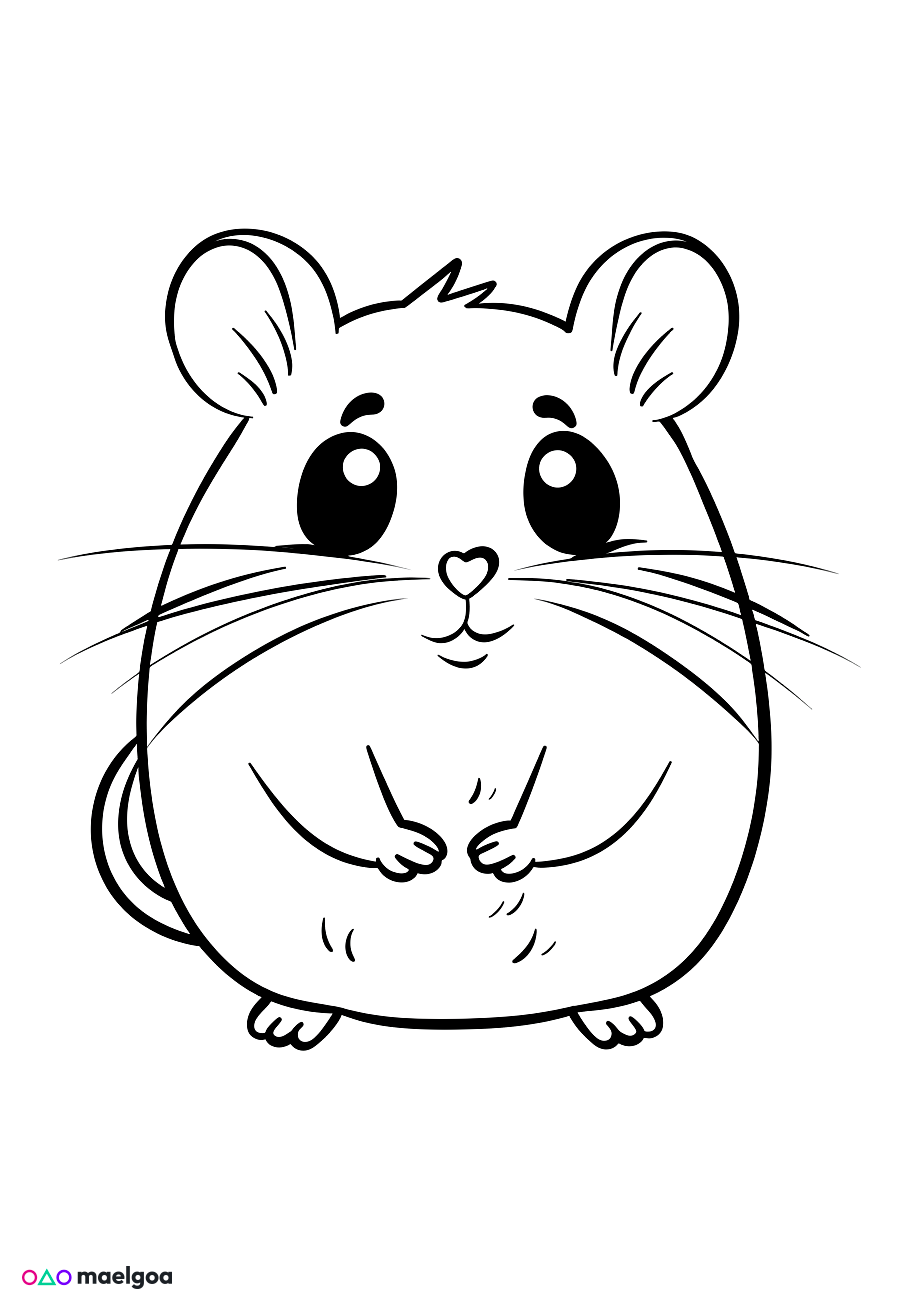 Image gratuite Coloriage hamster 1