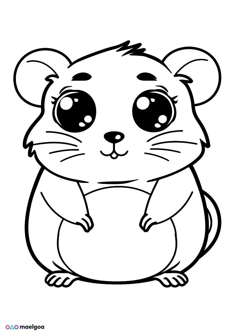 Image gratuite Coloriage hamster 2