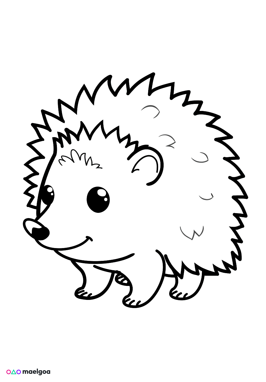 Image gratuite Coloriage hérisson 1