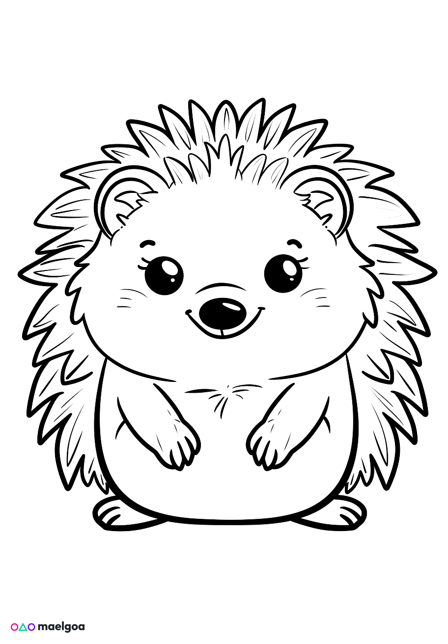Image gratuite Coloriage hérisson 2