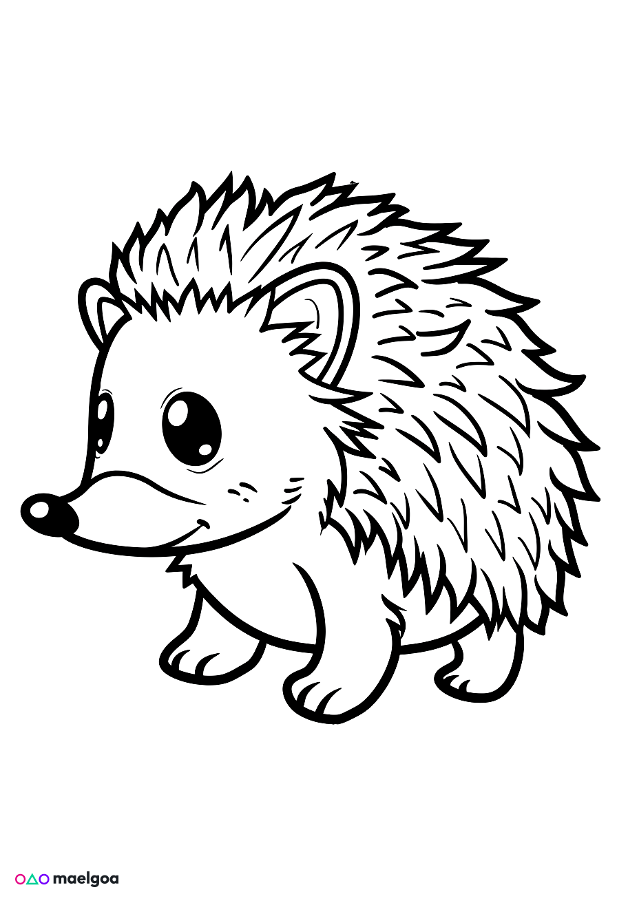 Image gratuite Coloriage hérisson 3