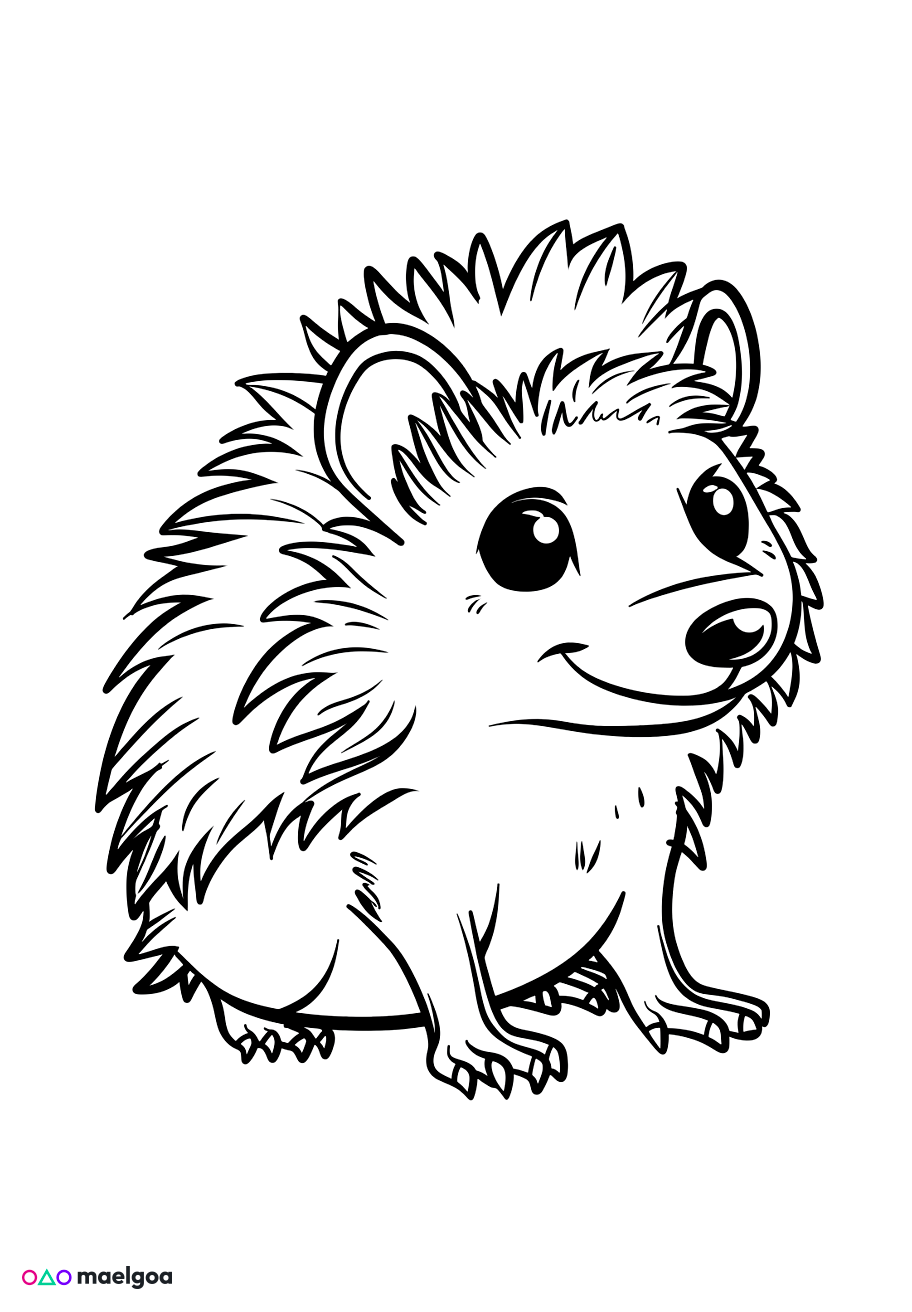 Image gratuite Coloriage hérisson 4