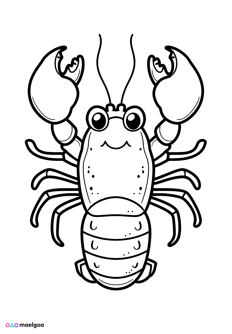 Image gratuite Coloriage homard 2