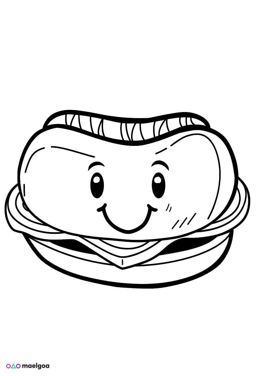 Image gratuite Coloriage hot-dog 2