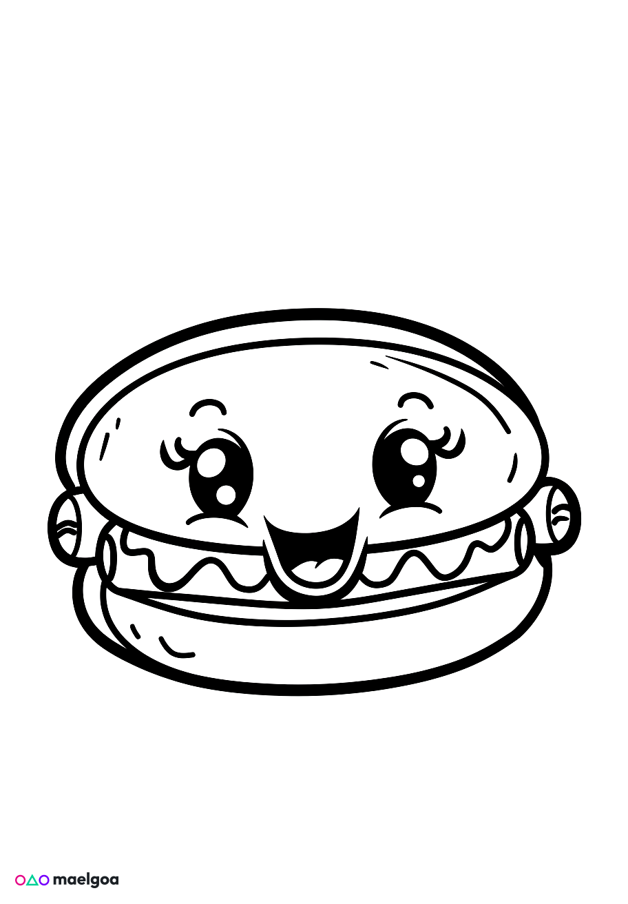 Image gratuite Coloriage hot-dog 4