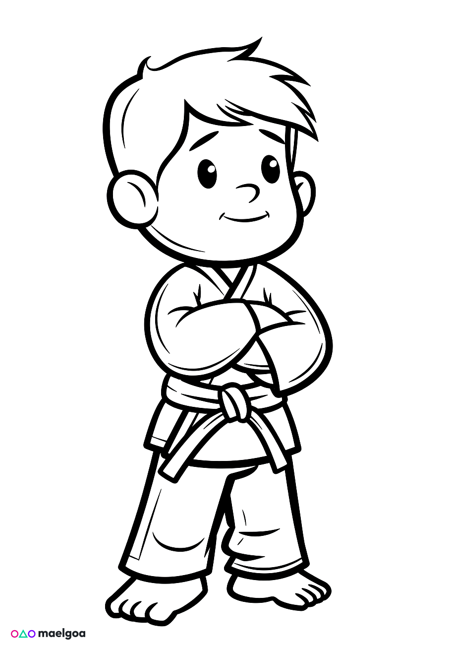 Image gratuite Coloriage judo 7