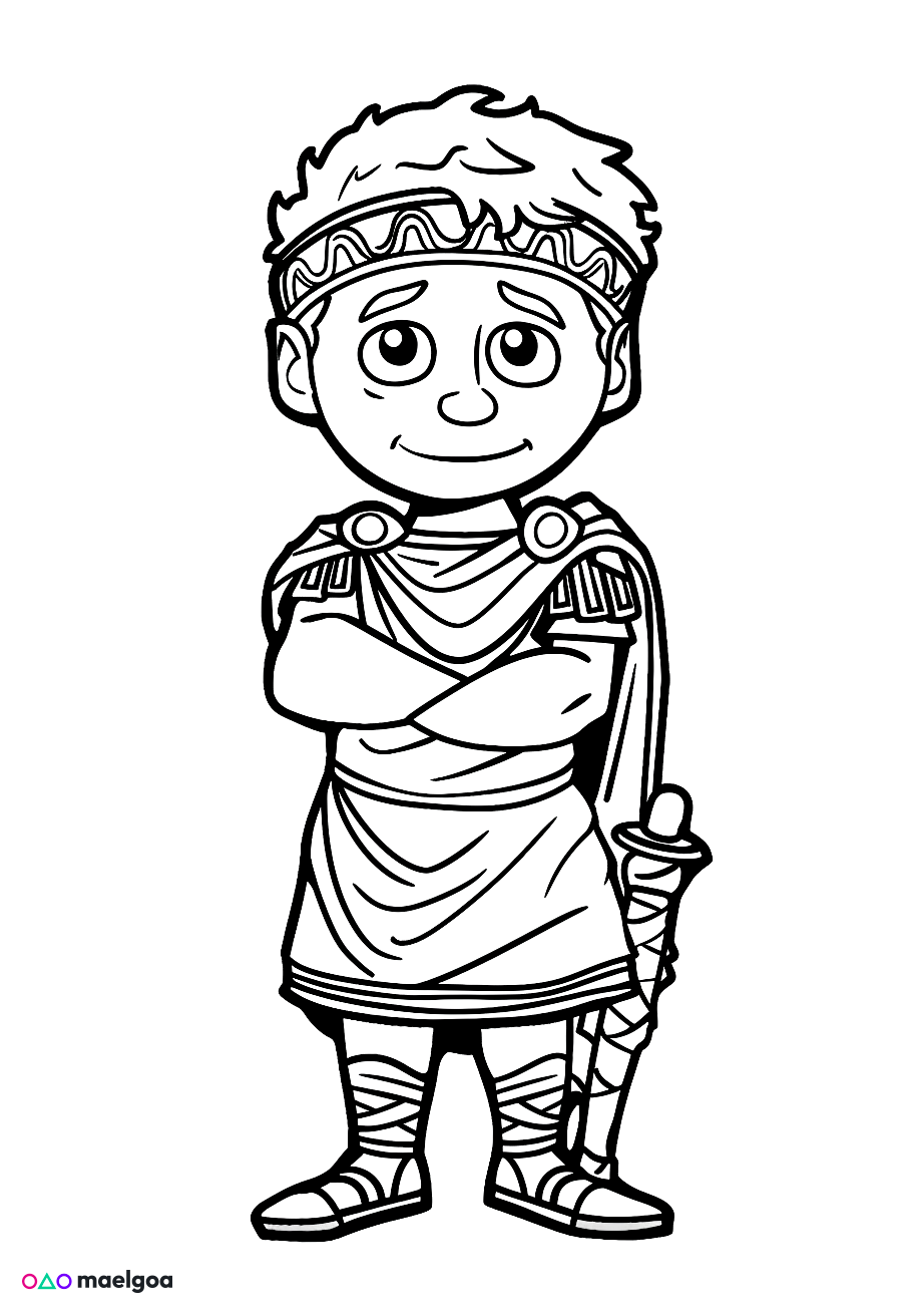 Image gratuite Coloriage Jules César 4