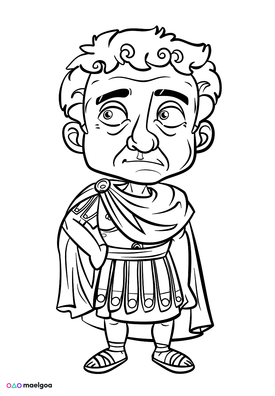 Image gratuite Coloriage Jules César 5