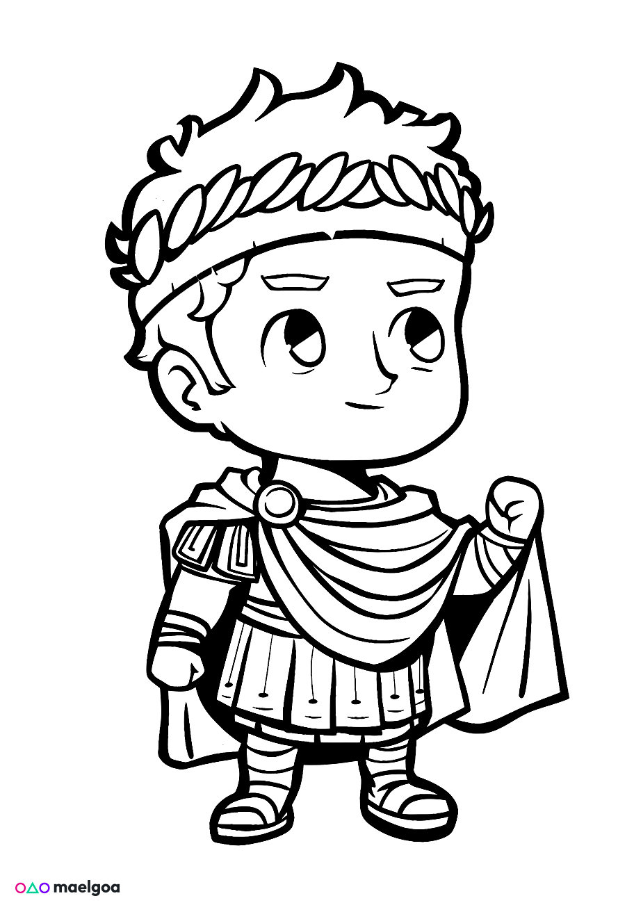 Image gratuite Coloriage Jules César 6