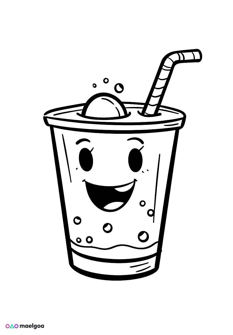 Image gratuite Coloriage jus de fruit 2