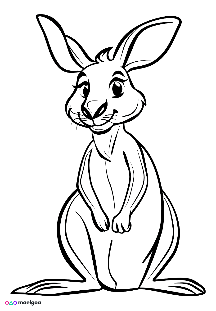 Image gratuite Coloriage kangourou 5