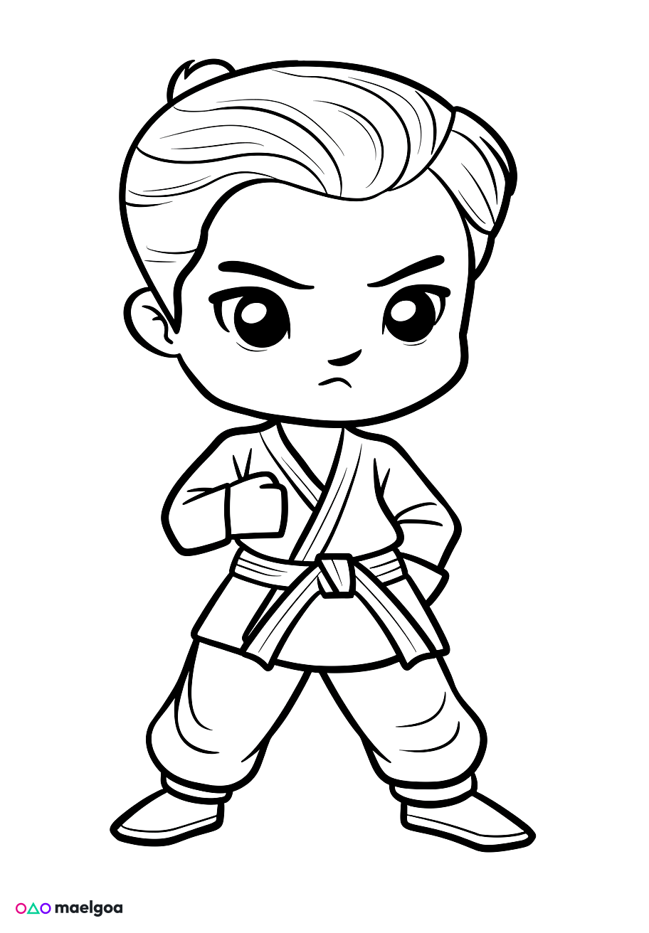Image gratuite Coloriage karaté 3
