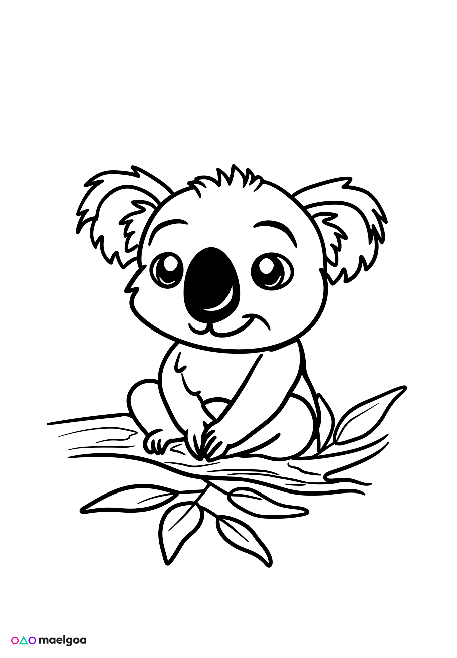 Image gratuite Coloriage koala 1