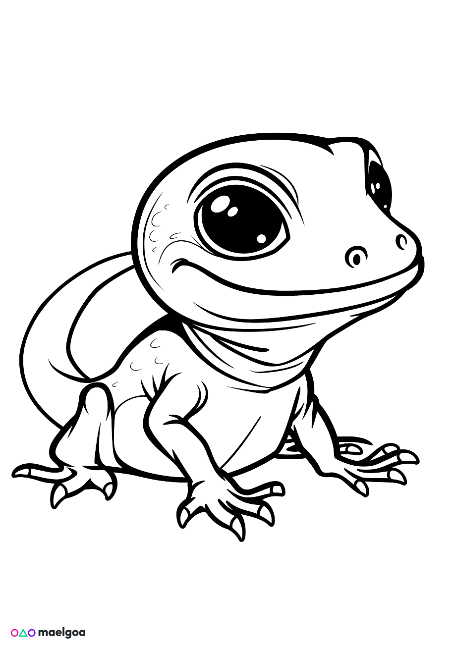 Image gratuite Coloriage lézard 1