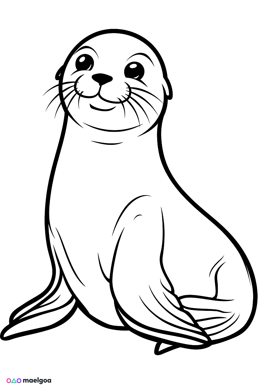 Image gratuite Coloriage lion de mer 3